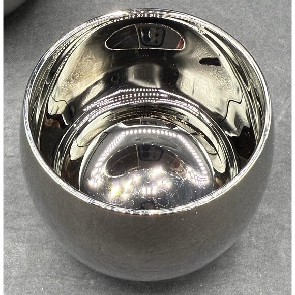 Vintage MCM Mercury Glass Roly Poly Bar Glasses 10oz Set of 8 - Picture 3 of 8